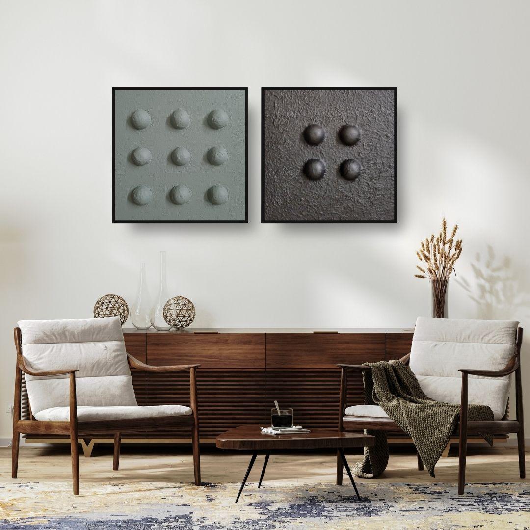 Textured Loops (Pair) - Qibo Galleria LLP