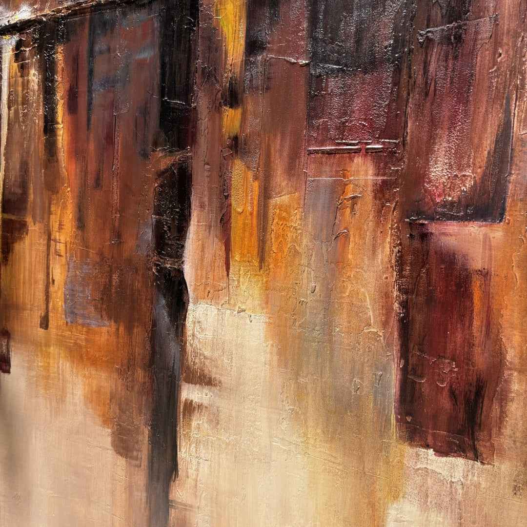 Burnt Residue | Textured Wall Art for Modern Interiors | QIBO
