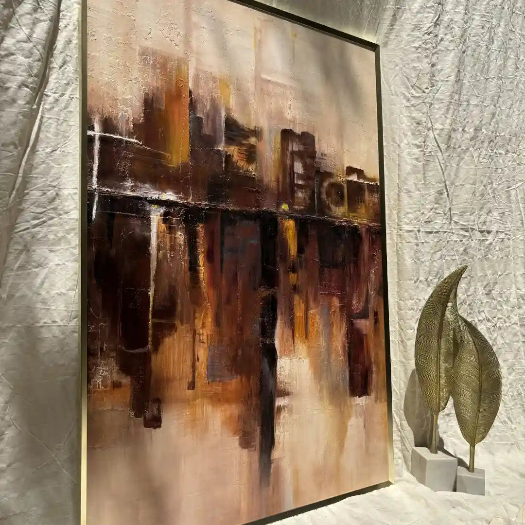 Burnt Residue Modern Textured Wall Art for Stylish Homes