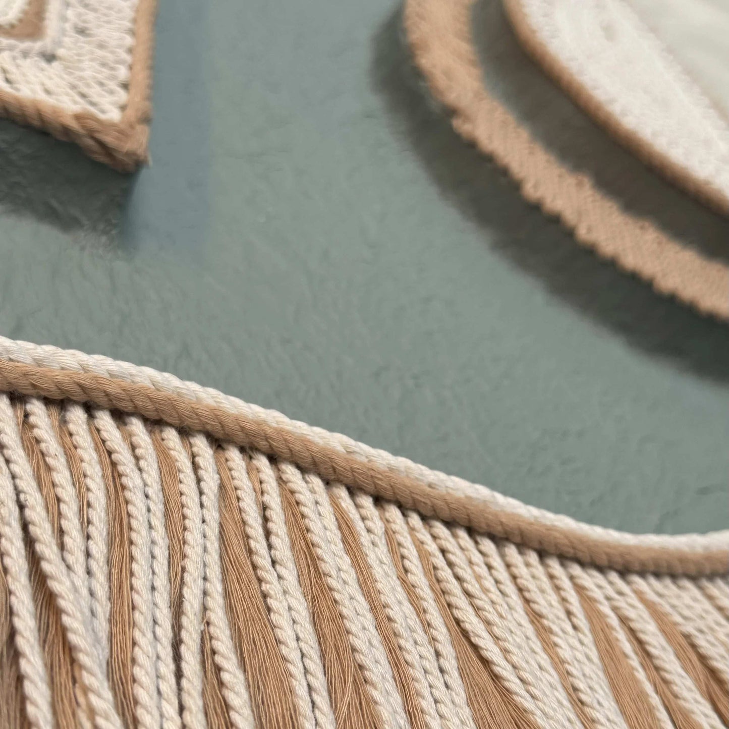 Fringed Symmetry (Set of 2) Handmade Thread Art