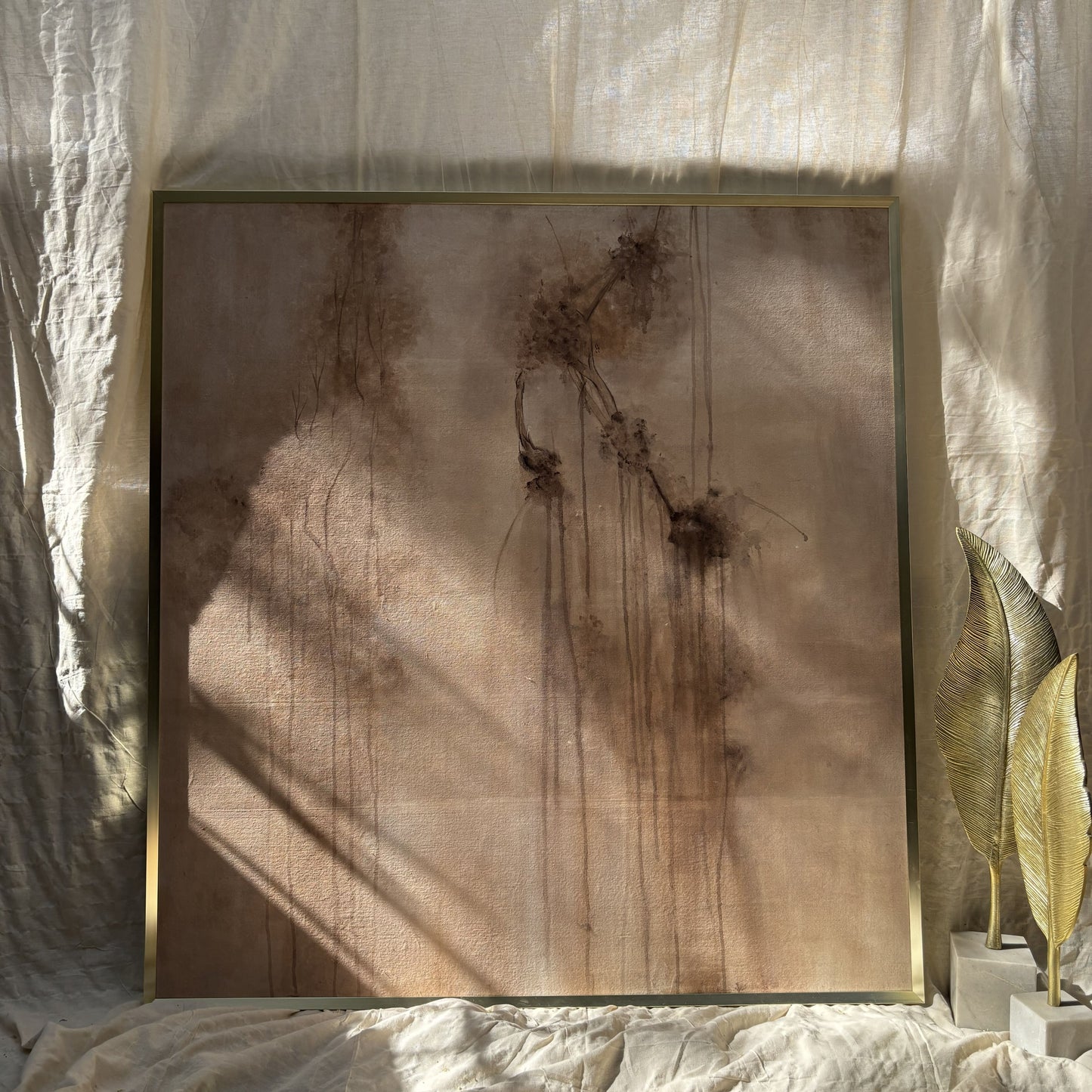 Fading Ground I Artwork Handcrafted Acrylic Canvas Painting