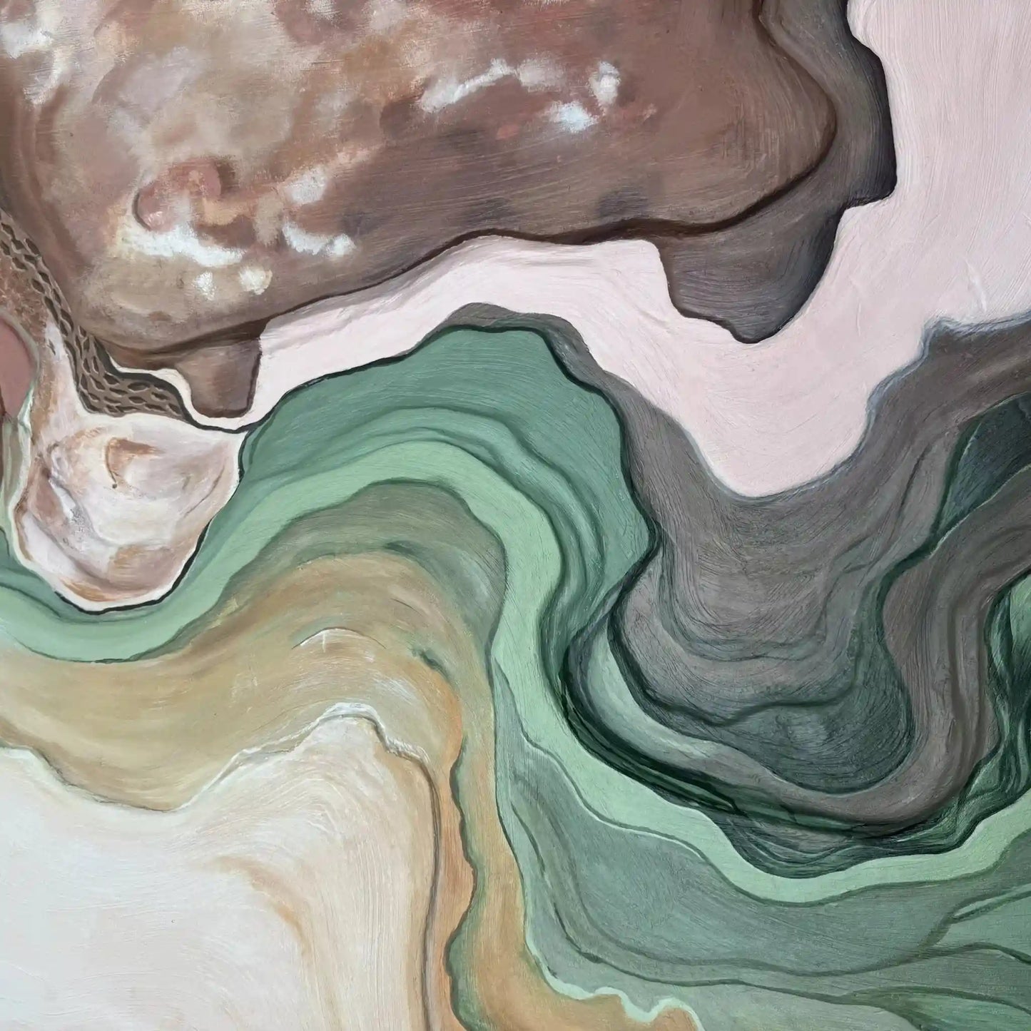 Whispers of the Valley Modern Artwork - Qibo Galleria Pvt. Ltd.