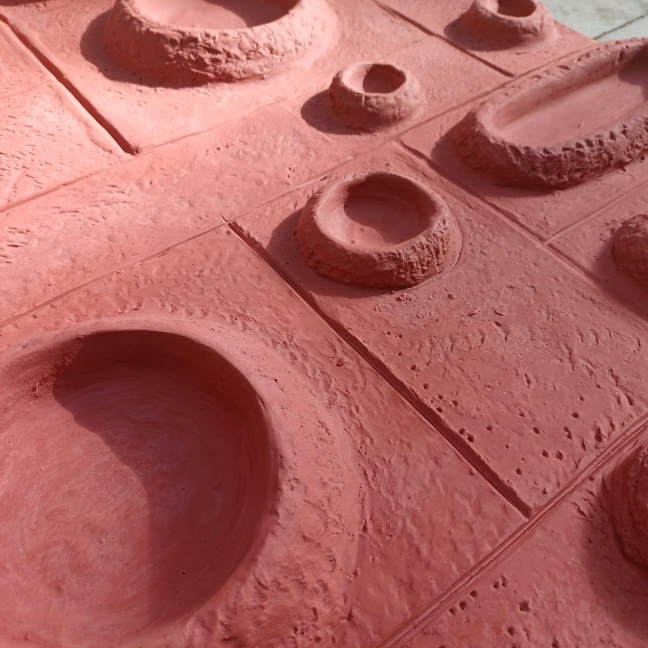 Balanced Blocks Terracotta Wall Art