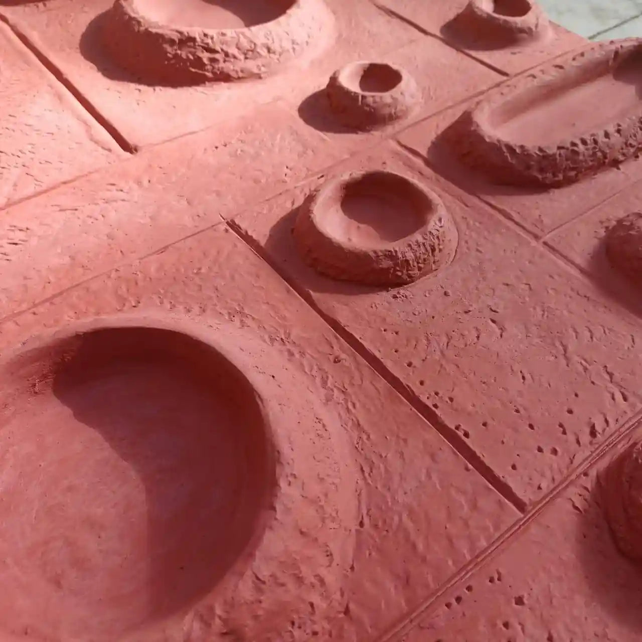 Balanced Blocks Terracotta Wall Art