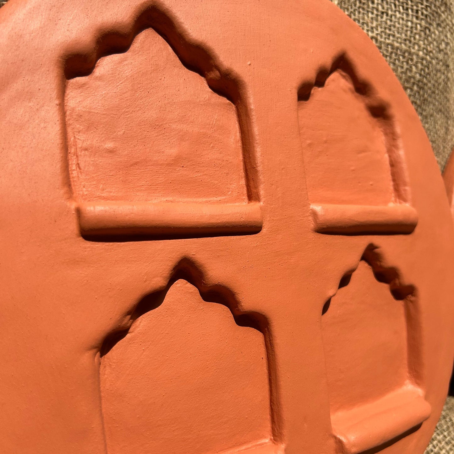 Plates of Earth III Terracotta Wall Art