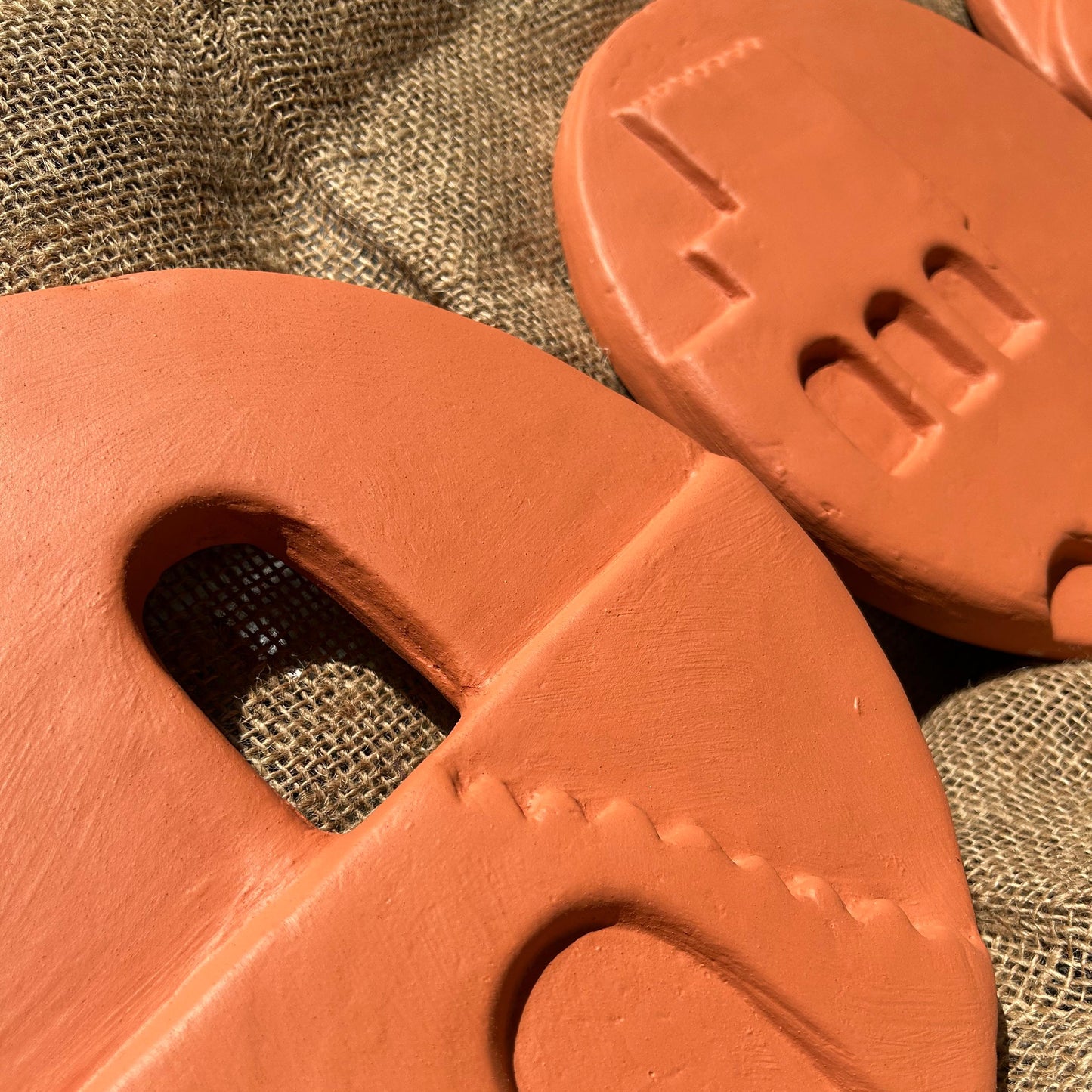 Plates of Earth III Terracotta Wall Art