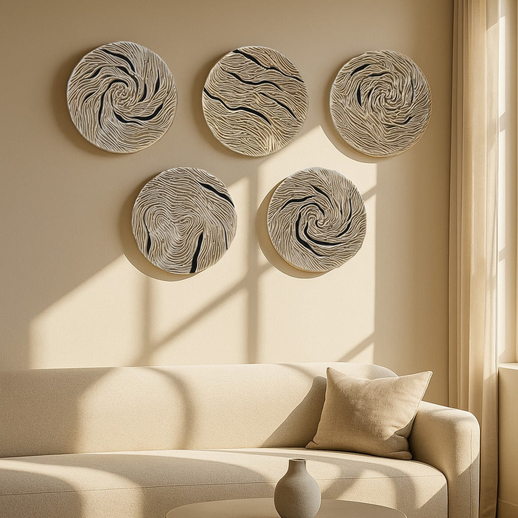 Felted Waves Artwork For Home Decor