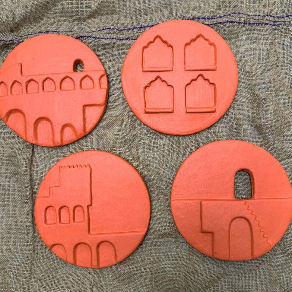 Plates of Earth III Terracotta Wall Art