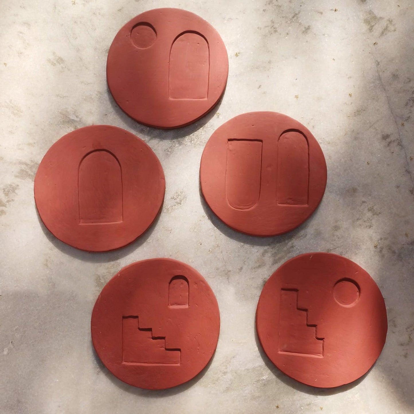 Plates of Earth (Set of 5) - Qibo Galleria LLP