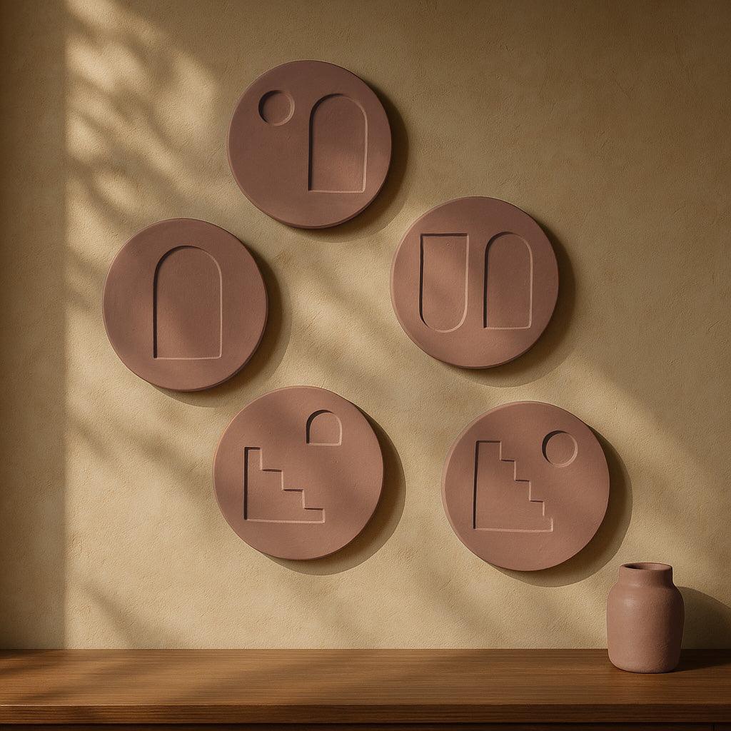 Plates of Earth (Set of 5) - Qibo Galleria LLP