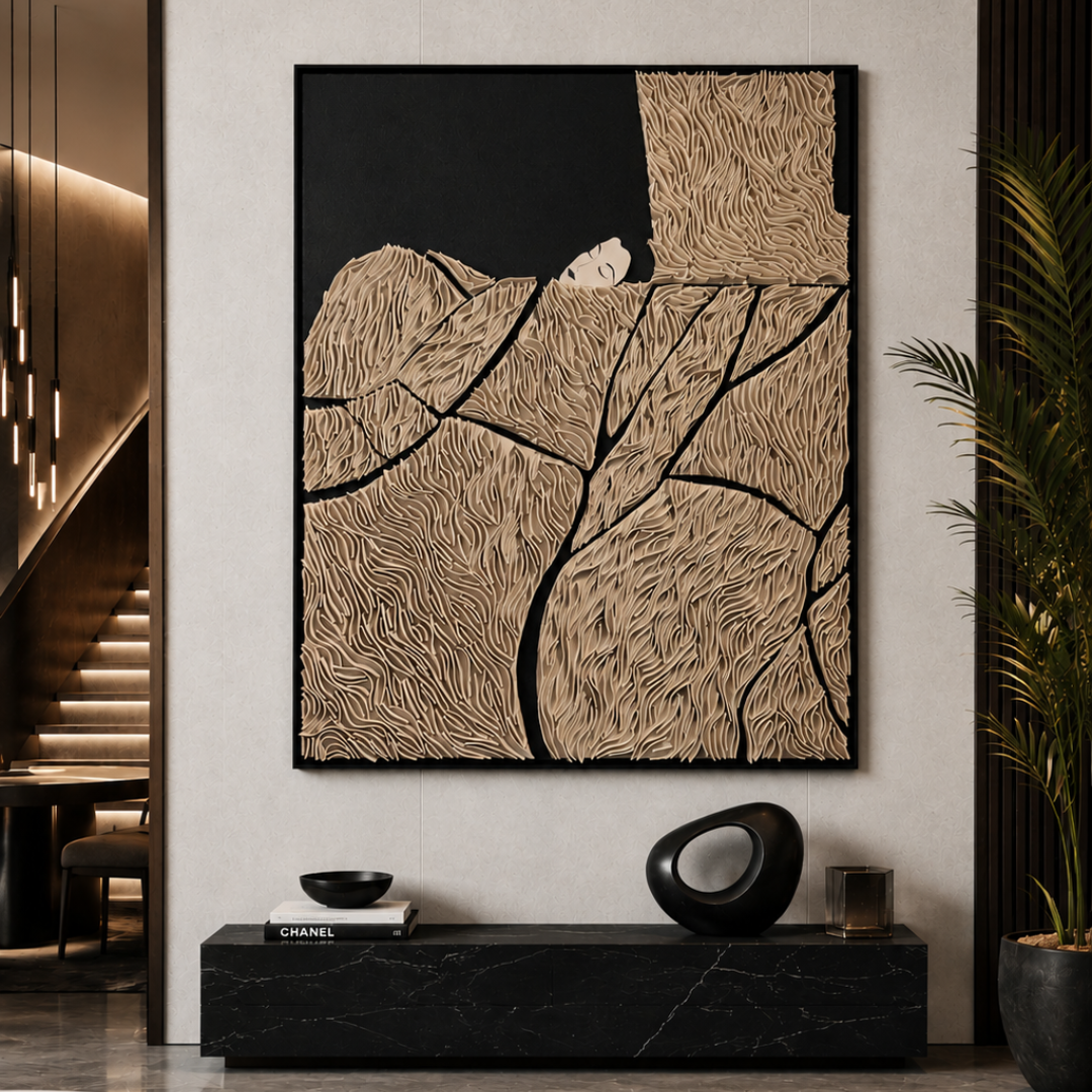 Still Dreams Wool Artwork for Luxury Contemporary Interiors