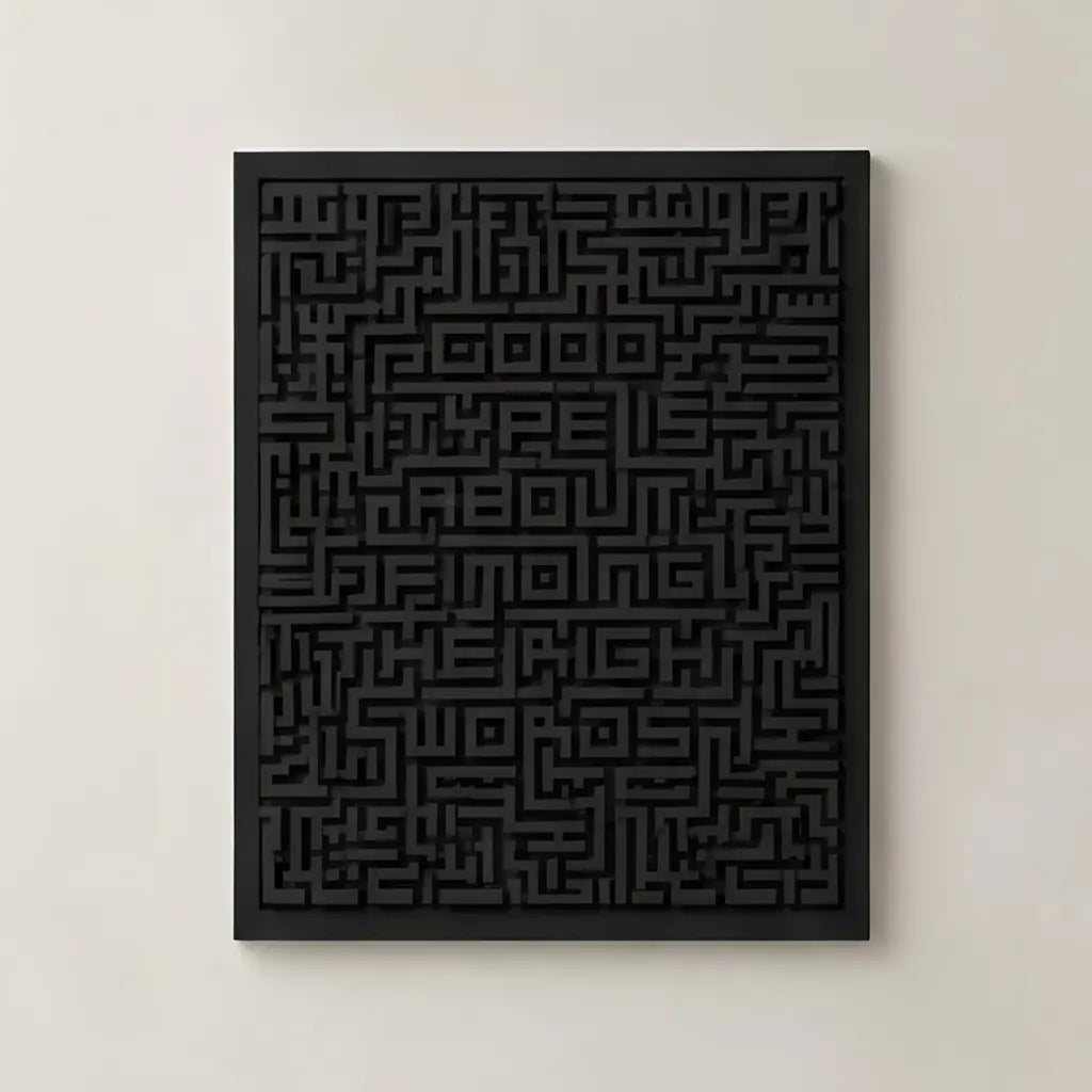 Maze Noir | Modern Abstract Art