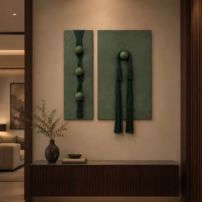 The Knotted Duo | Thread Art
