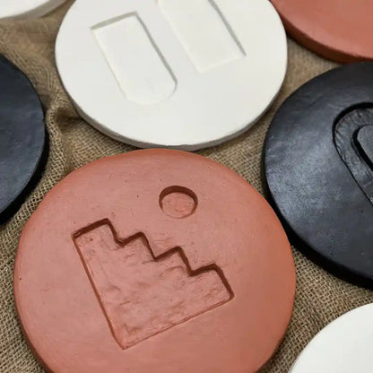 Plates of Earth I Terracotta Wall Art
