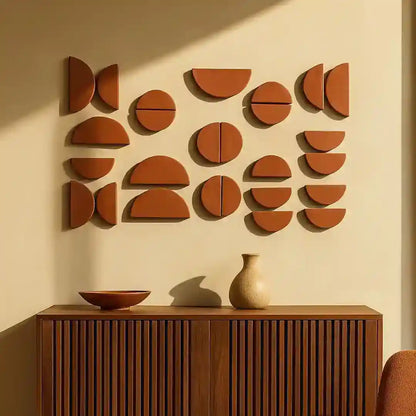 Clay Crescent Terracotta Wall Art for Home Decor - Qibo Galleria Pvt. Ltd.