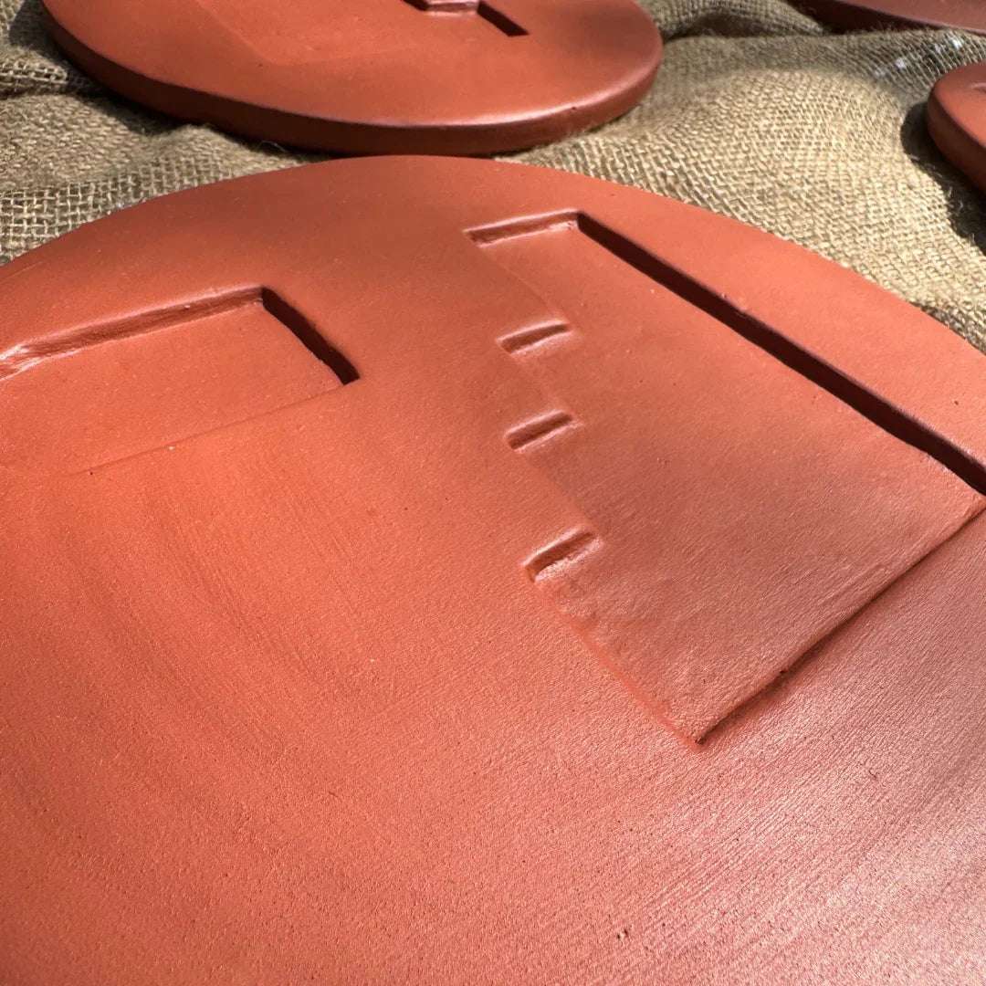 Plates of Earth I Terracotta Wall Art