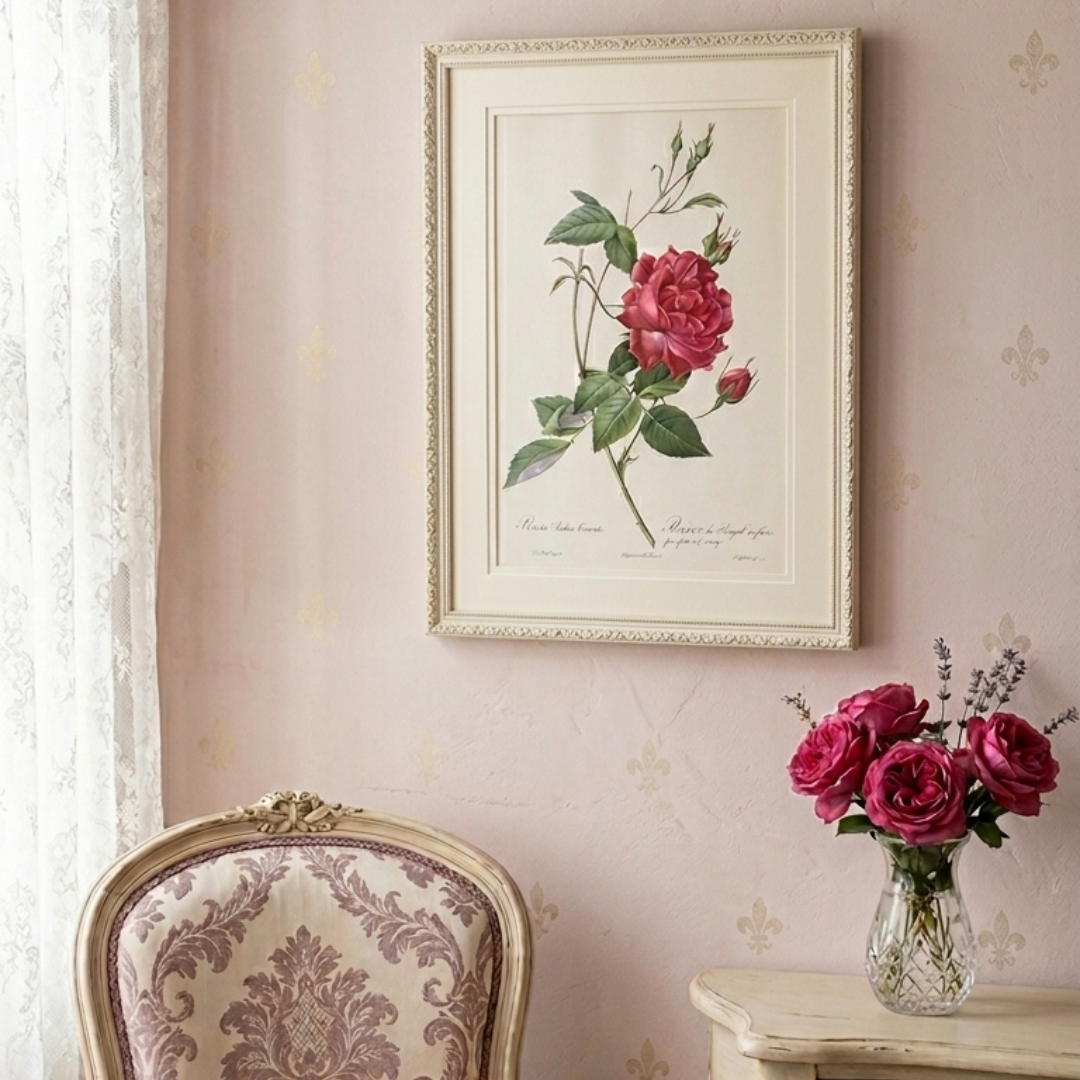Rosa Indica Floral Wall Art