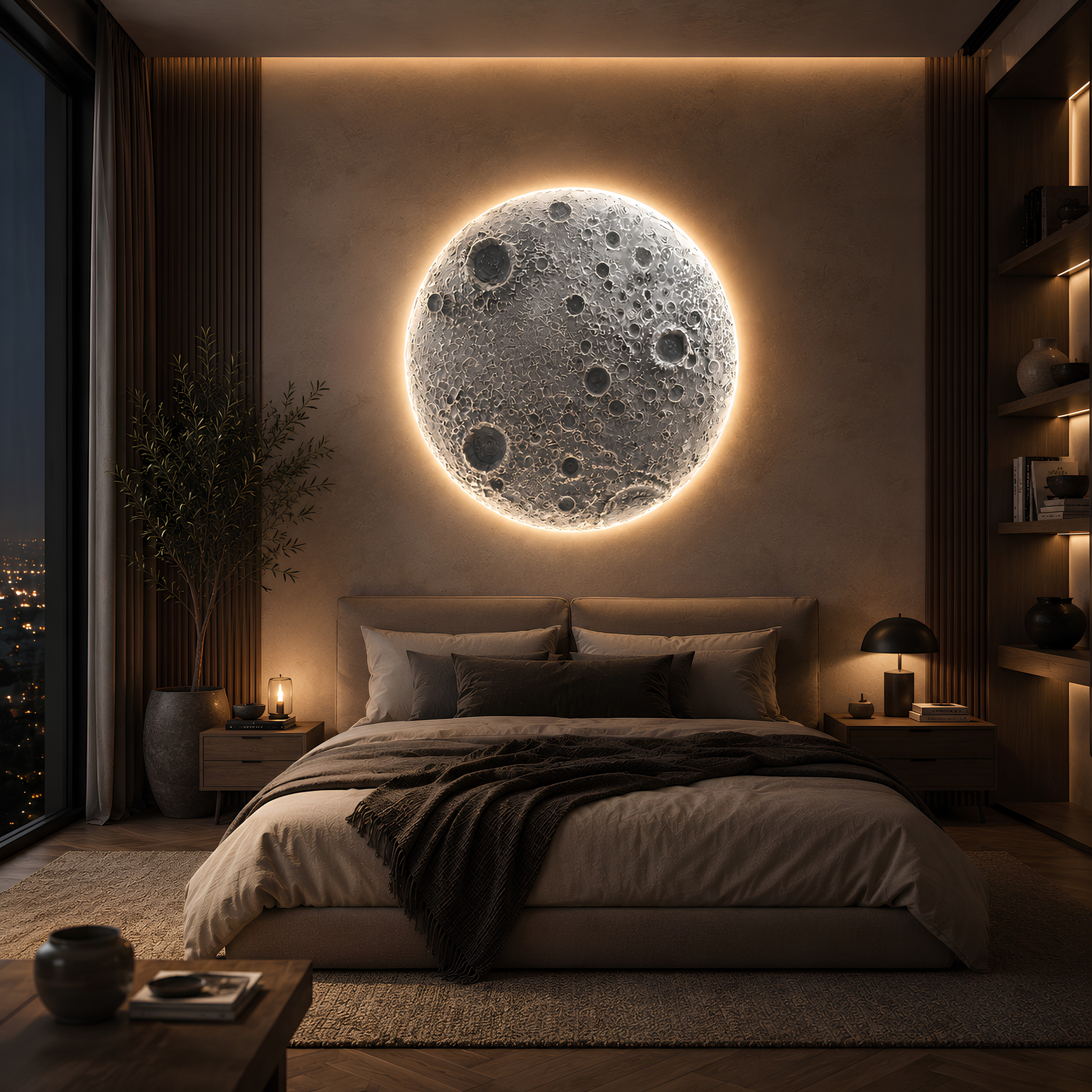 Moon wall art for bedroom