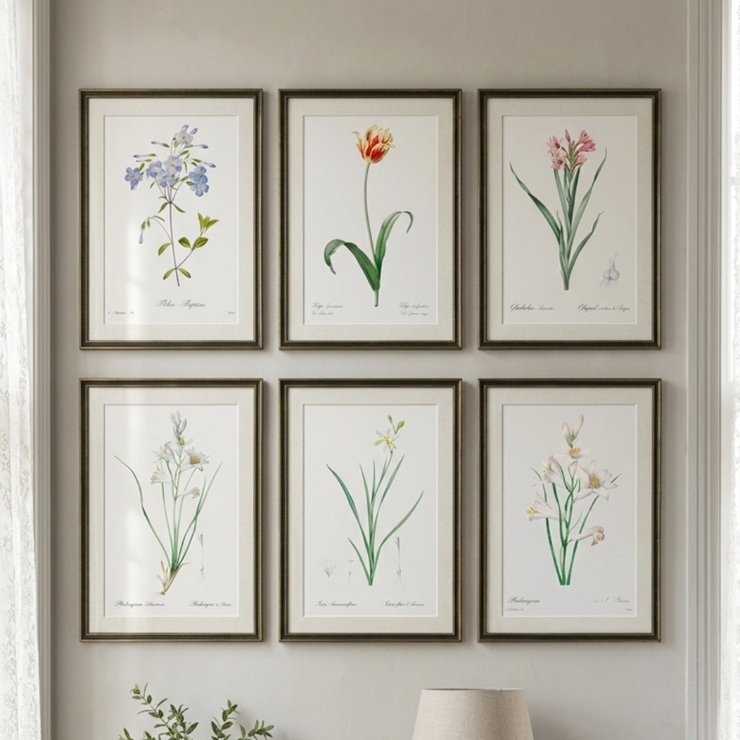 Classic Botanicals Art Prints (Set of 6)