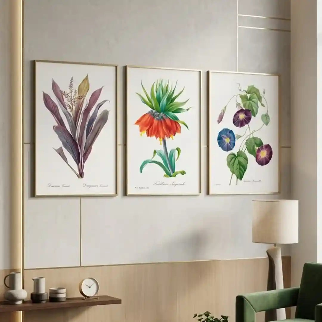 Botanical Fusion Art Prints (Set of 3)