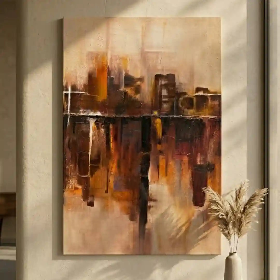 Burnt Residue Modern Textured Wall Art for Stylish Homes