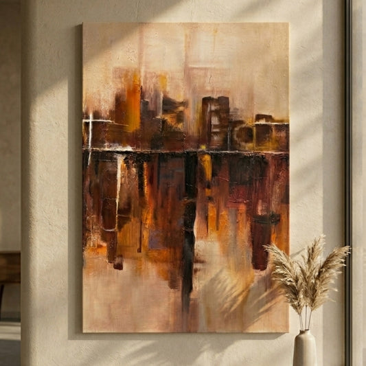 Burnt Residue Modern Textured Wall Art for Stylish Homes