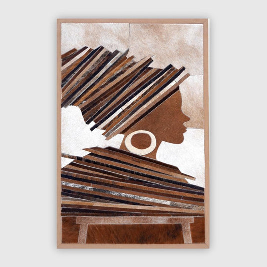 NIGERIA Leather Artwork - Qibo Galleria LLP