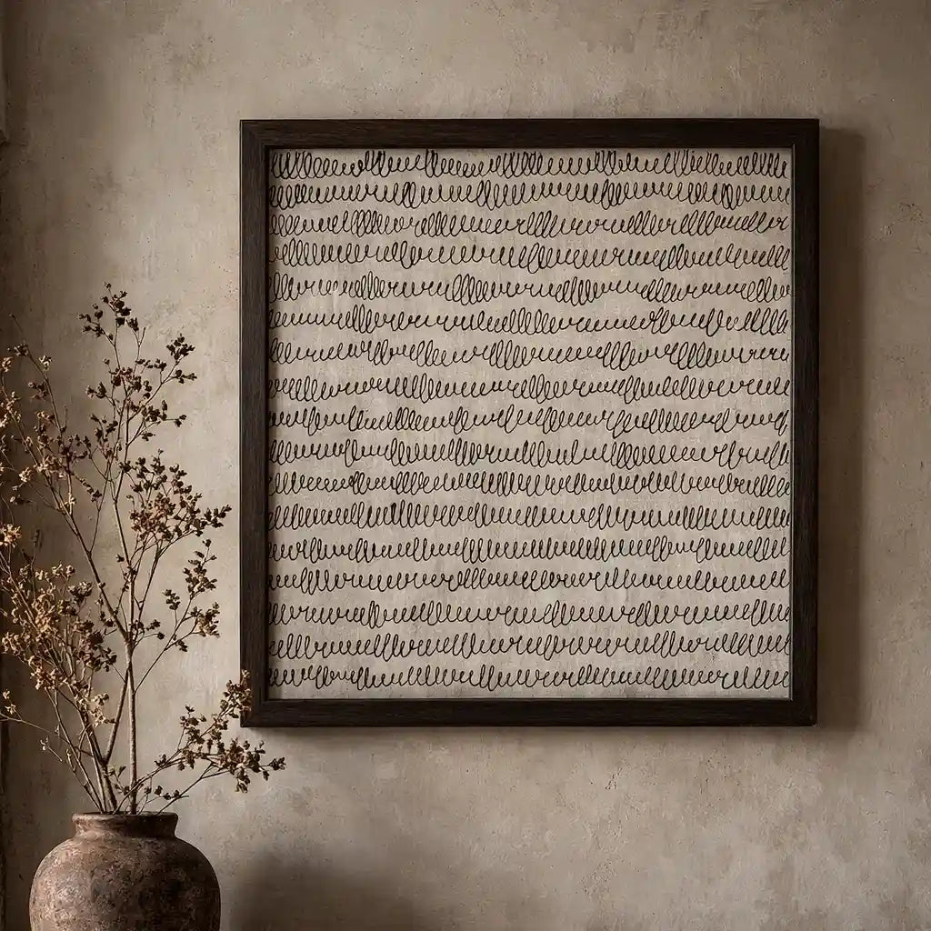 Scribbled Thoughts Expressive Abstract Wall Artwork
