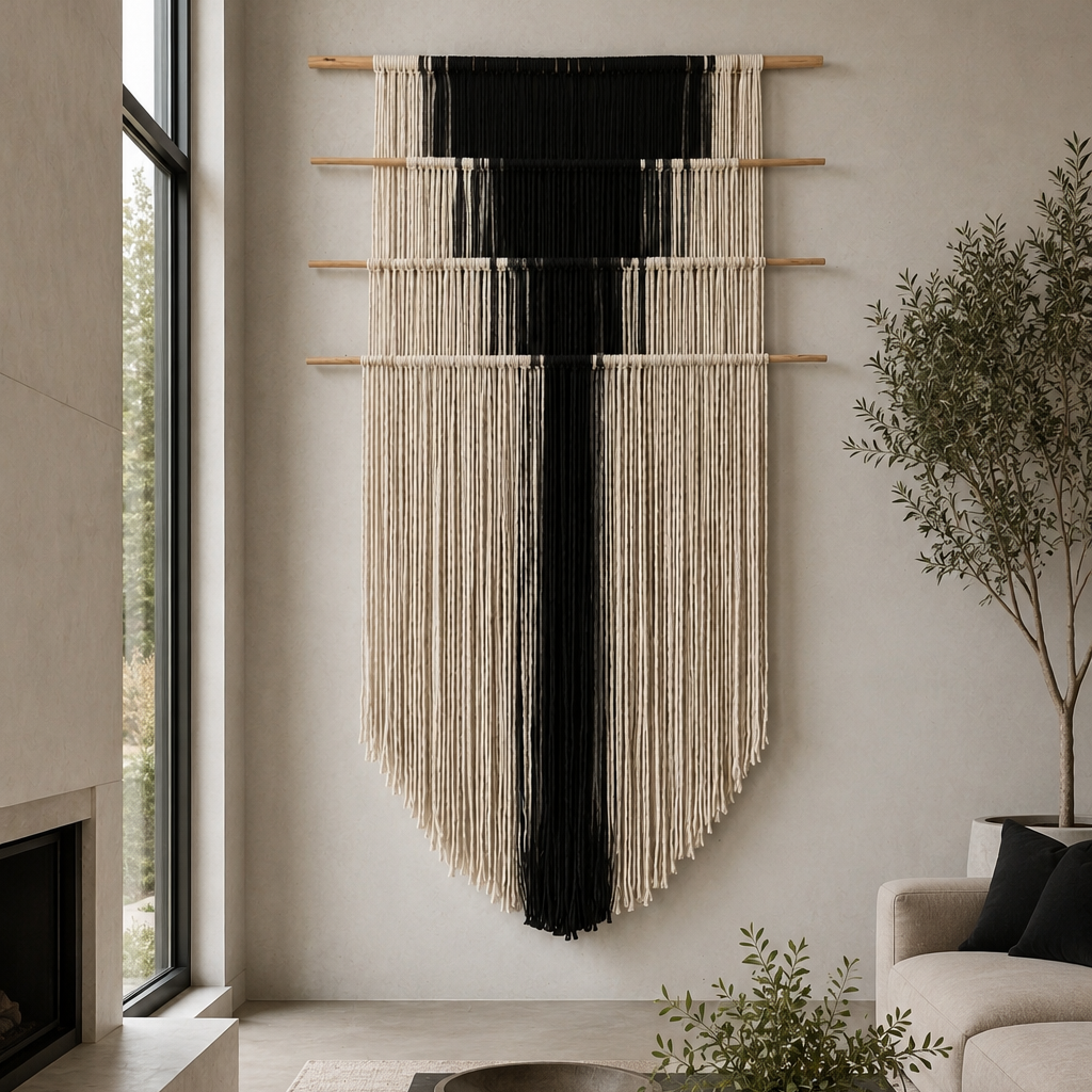 Gravity in Threads I Macrame Wall Art