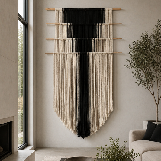 Gravity in Threads I Macrame Wall Art