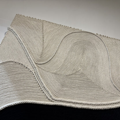 Threaded Currents | Acrylic Wool Art for Modern Interiors | QIBO