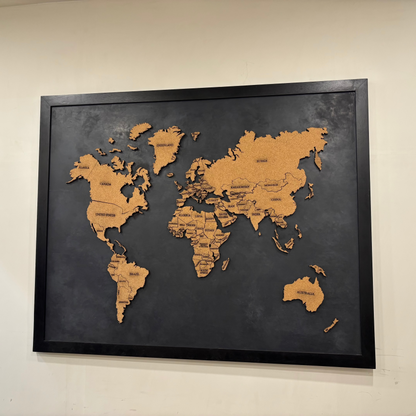 World Map Art for Modern Interior Spaces