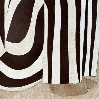 Silent Curl Modern Leather Wall Art