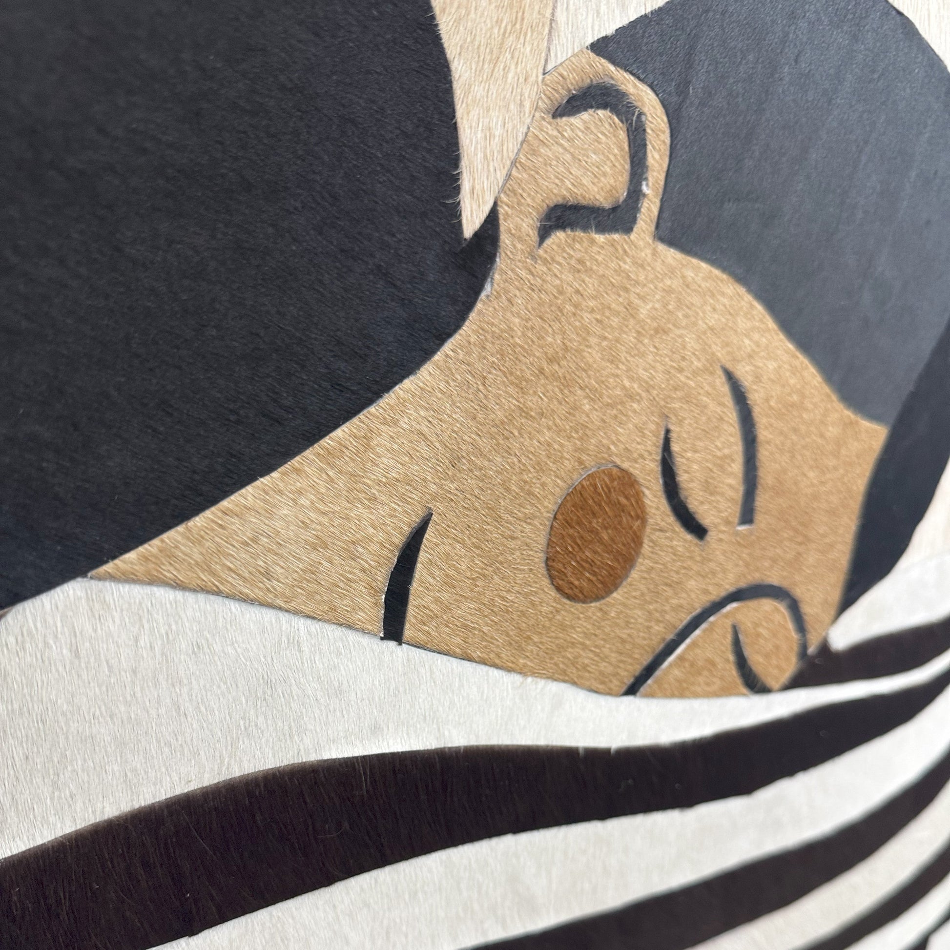 Silent Curl Modern Leather Wall Art