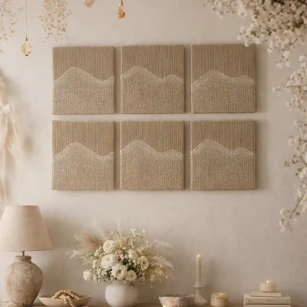 Threaded Waves Modern Thread Art