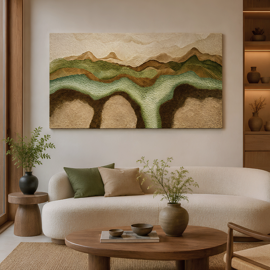 Veins of the Earth | Textured Artwork for Modern Room Interior Design