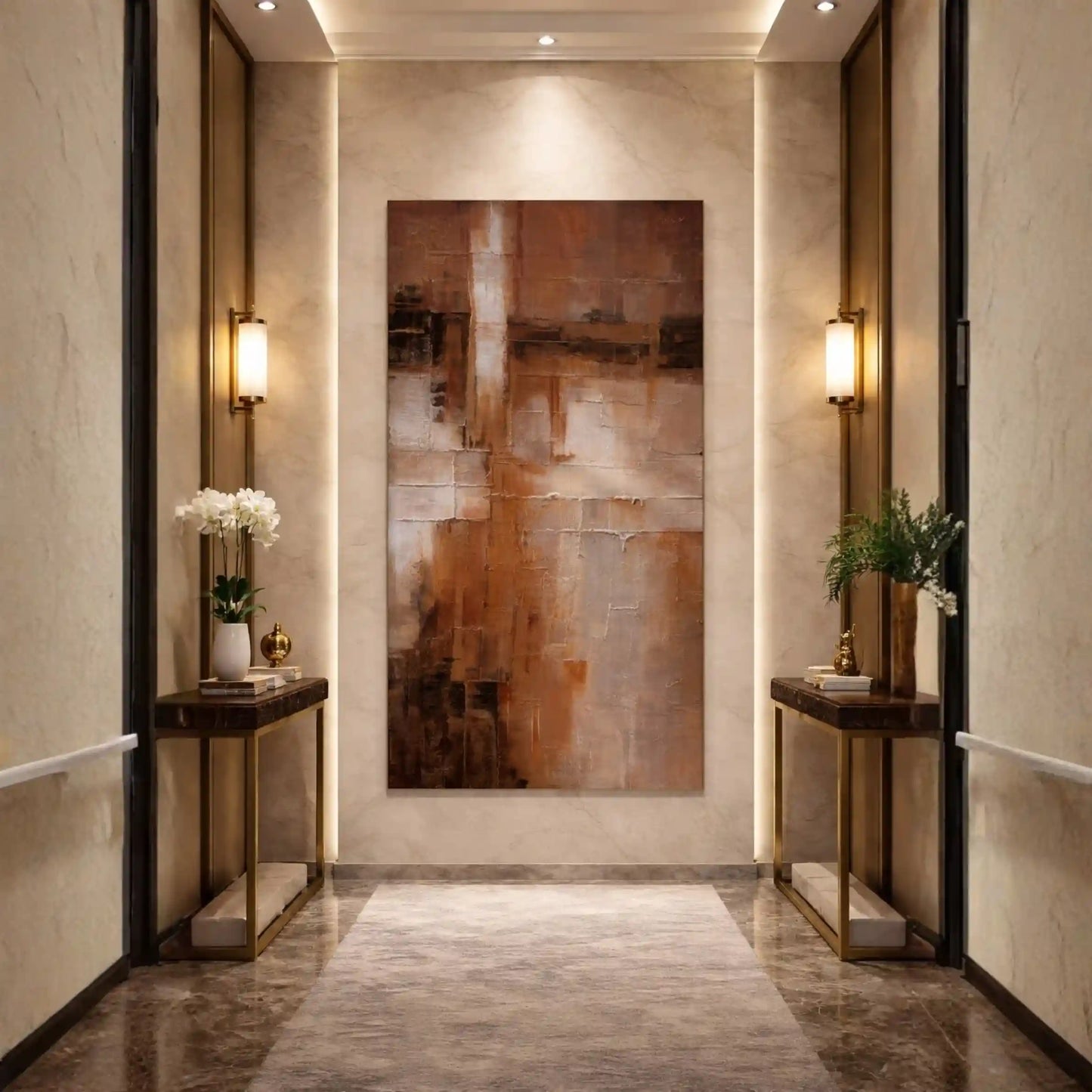 Rusted Landscape Canvas Modern Textured Wall Art