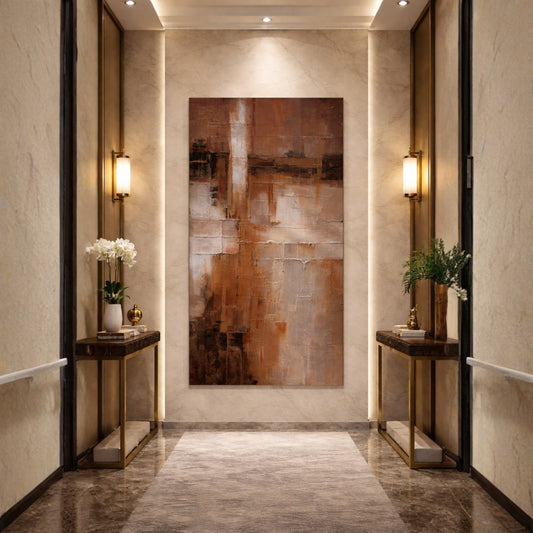 Rusted Landscape Canvas Modern Textured Wall Art
