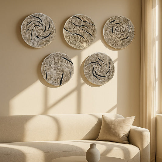 Felted Waves Artwork For Home Decor