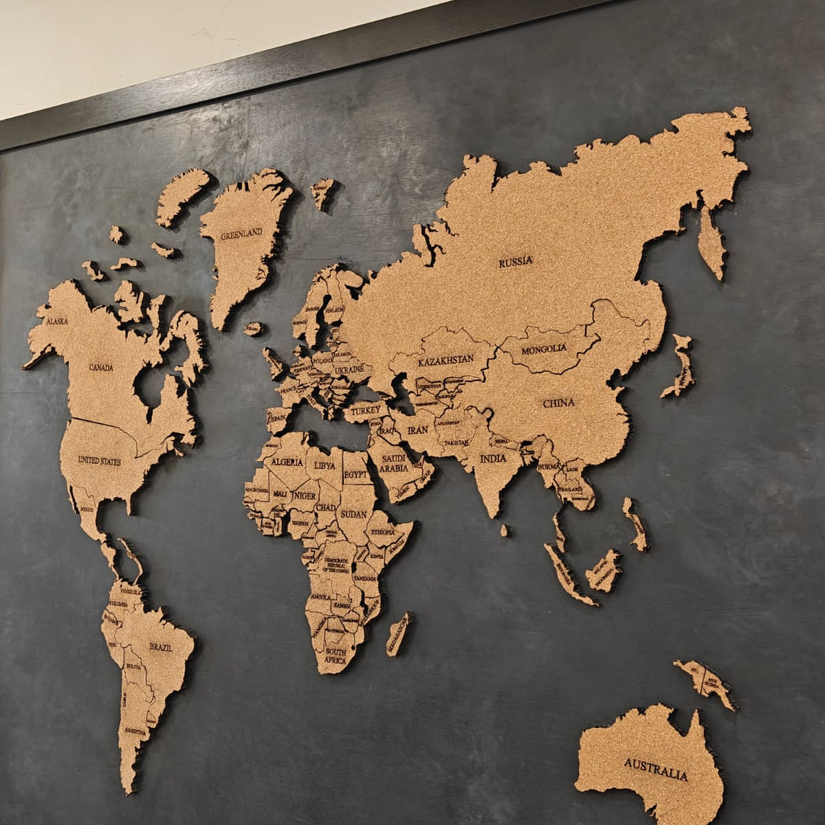 World Map Art for Modern Interior Spaces