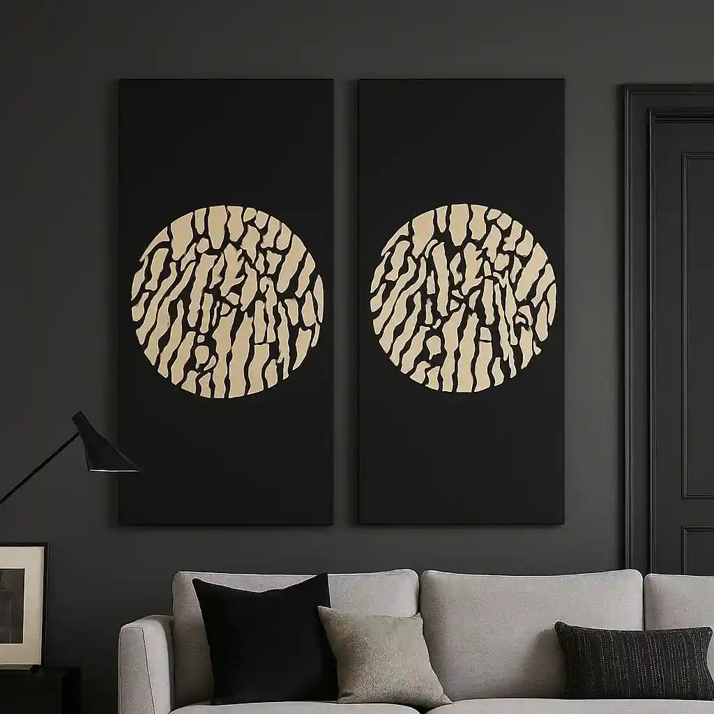 Felt Flames (Set of 2) Handmade Wall Art