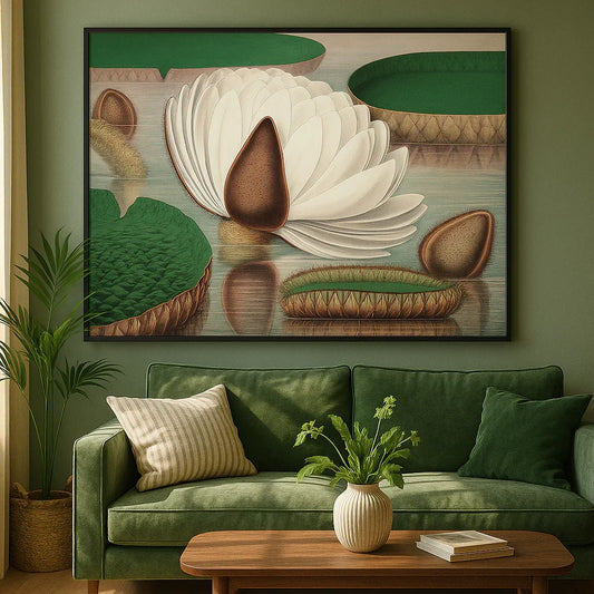 The Great Water Lily of America (1854) - V Vintage Digital Art
