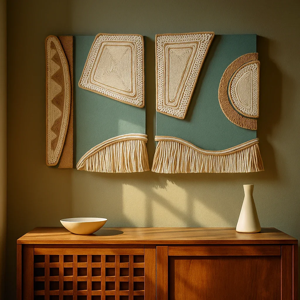 Fringed Symmetry | Thread Art for Modern Interiors | QIBO