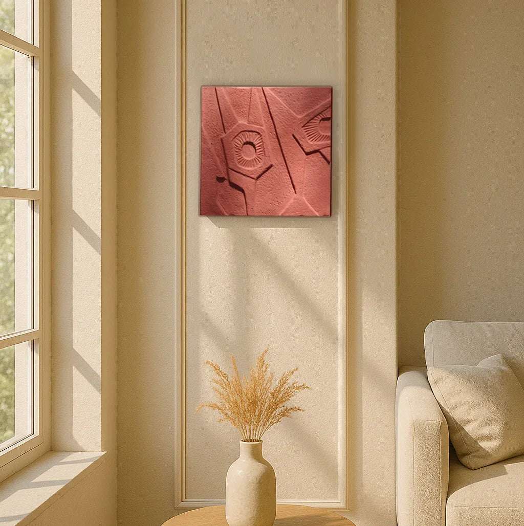 Seismic Forms Terracotta Wall Art